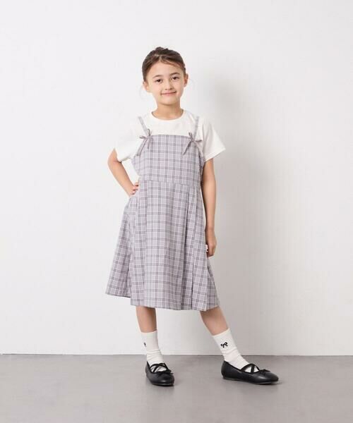 a.v.v / アー・ヴェ・ヴェ ロング・マキシ丈ワンピース | [130-160]フロントリボンプリーツジャンスカ | 詳細1