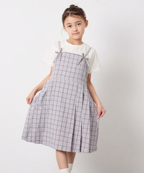 a.v.v / アー・ヴェ・ヴェ ロング・マキシ丈ワンピース | [130-160]フロントリボンプリーツジャンスカ | 詳細11