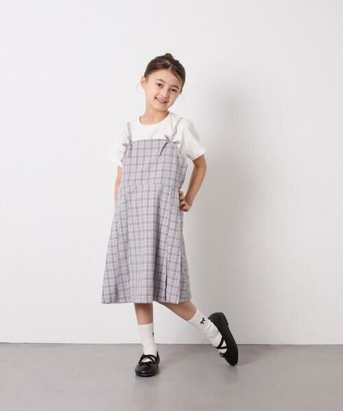 a.v.v / アー・ヴェ・ヴェ ロング・マキシ丈ワンピース | [130-160]フロントリボンプリーツジャンスカ | 詳細3