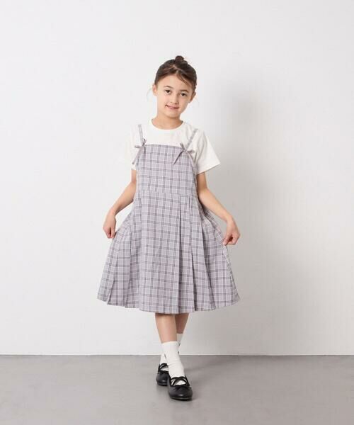 a.v.v / アー・ヴェ・ヴェ ロング・マキシ丈ワンピース | [130-160]フロントリボンプリーツジャンスカ | 詳細5