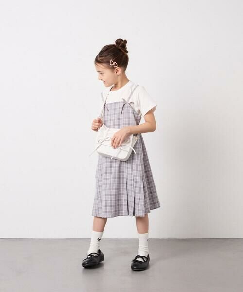 a.v.v / アー・ヴェ・ヴェ ロング・マキシ丈ワンピース | [130-160]フロントリボンプリーツジャンスカ | 詳細9
