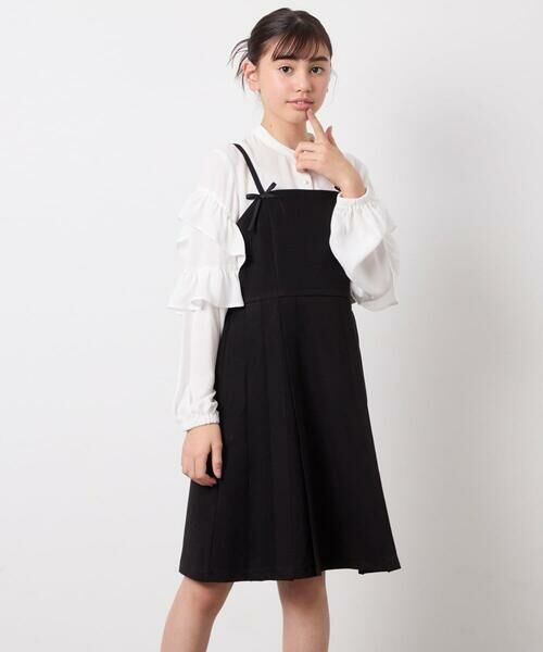 a.v.v / アー・ヴェ・ヴェ ロング・マキシ丈ワンピース | [130-160]フロントリボンプリーツジャンスカ | 詳細14