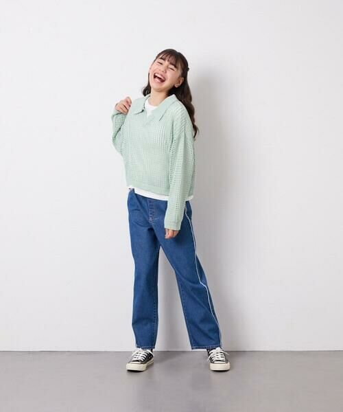 a.v.v / アー・ヴェ・ヴェ ニット・セーター | [120-160][セット]襟付きメッシュニットレイヤードトップス | 詳細13