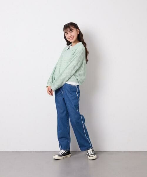 a.v.v / アー・ヴェ・ヴェ ニット・セーター | [120-160][セット]襟付きメッシュニットレイヤードトップス | 詳細14