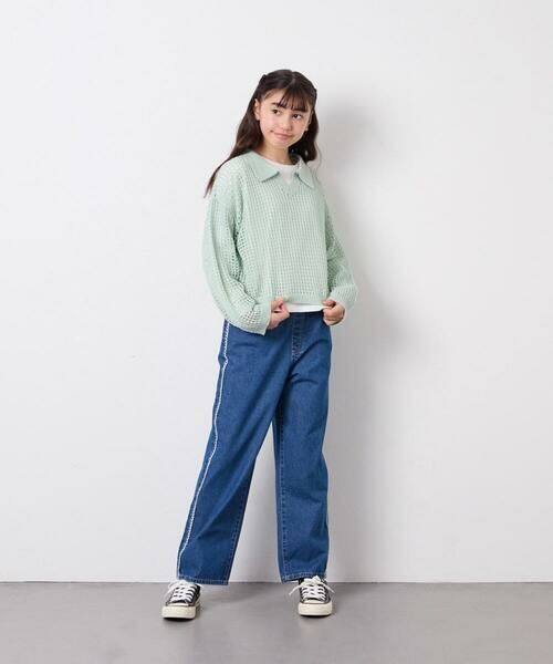 a.v.v / アー・ヴェ・ヴェ ニット・セーター | [120-160][セット]襟付きメッシュニットレイヤードトップス | 詳細16