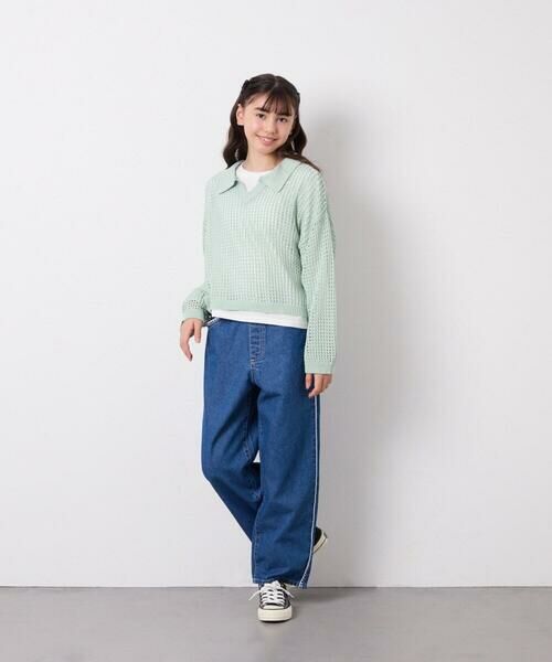 a.v.v / アー・ヴェ・ヴェ ニット・セーター | [120-160][セット]襟付きメッシュニットレイヤードトップス | 詳細17