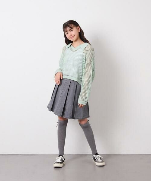 a.v.v / アー・ヴェ・ヴェ ニット・セーター | [120-160][セット]襟付きメッシュニットレイヤードトップス | 詳細22