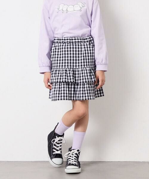 a.v.v / アー・ヴェ・ヴェ ミニ・ひざ丈スカート | [110-150]ギンガムフリルスカート | 詳細1