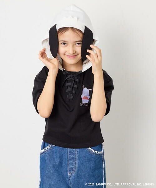 a.v.v / アー・ヴェ・ヴェ カットソー | 【数量限定】[110-160][シナモロール＆ポチャッコ]ミミ付きオーバーTシャツ | 詳細15