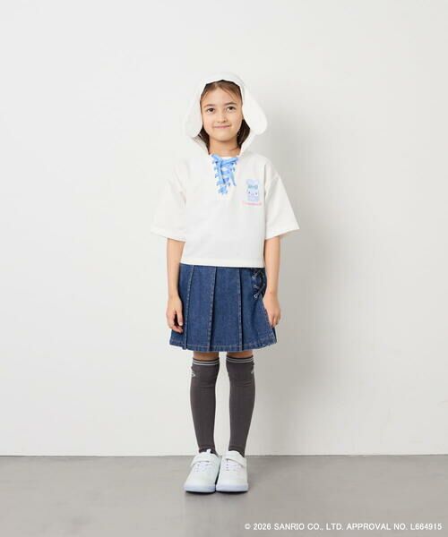 a.v.v / アー・ヴェ・ヴェ カットソー | 【数量限定】[110-160][シナモロール＆ポチャッコ]ミミ付きオーバーTシャツ | 詳細9