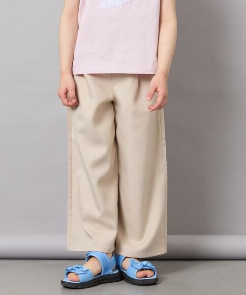 a.v.v / アー・ヴェ・ヴェ その他パンツ | [120-160]麻調サス付きワイドパンツ | 詳細1
