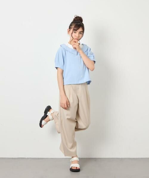 a.v.v / アー・ヴェ・ヴェ その他パンツ | [120-160]麻調サス付きワイドパンツ | 詳細16