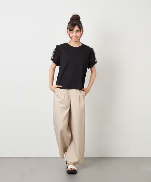 a.v.v / アー・ヴェ・ヴェ その他パンツ | [120-160]麻調サス付きワイドパンツ | 詳細21