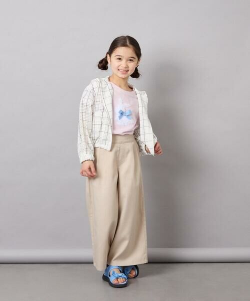 a.v.v / アー・ヴェ・ヴェ その他パンツ | [120-160]麻調サス付きワイドパンツ | 詳細9