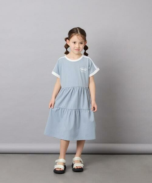 a.v.v / アー・ヴェ・ヴェ ロング・マキシ丈ワンピース | [120-160]【接触冷感/毛玉になりにくい】配色ティアードワンピース | 詳細16