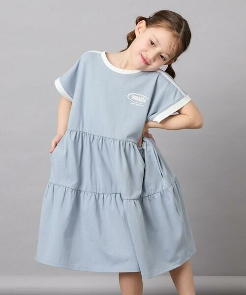 a.v.v / アー・ヴェ・ヴェ ロング・マキシ丈ワンピース | [120-160]配色ティアードワンピース | 詳細2