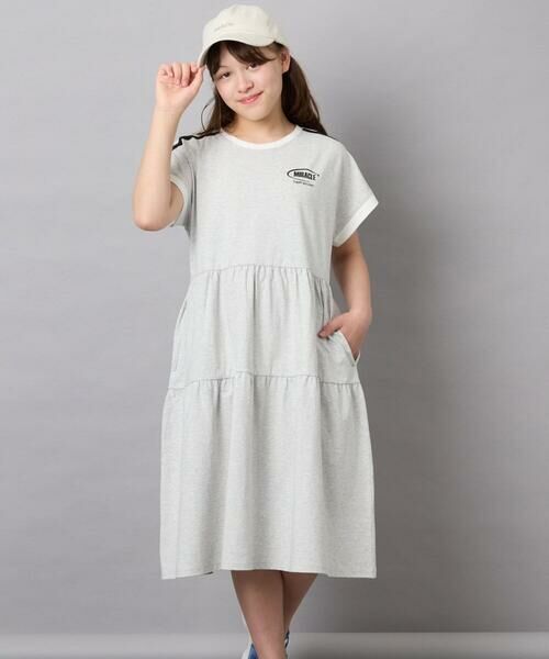 a.v.v / アー・ヴェ・ヴェ ロング・マキシ丈ワンピース | [120-160]配色ティアードワンピース | 詳細12