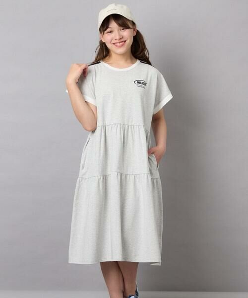 a.v.v / アー・ヴェ・ヴェ ロング・マキシ丈ワンピース | [120-160]【接触冷感/毛玉になりにくい】配色ティアードワンピース | 詳細18