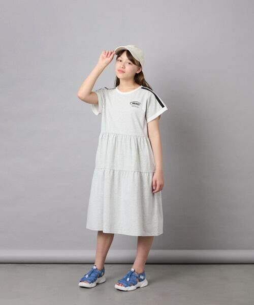 a.v.v / アー・ヴェ・ヴェ ロング・マキシ丈ワンピース | [120-160]【接触冷感/毛玉になりにくい】配色ティアードワンピース | 詳細20