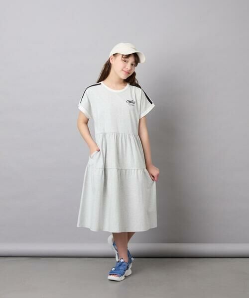 a.v.v / アー・ヴェ・ヴェ ロング・マキシ丈ワンピース | [120-160]【接触冷感/毛玉になりにくい】配色ティアードワンピース | 詳細22