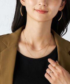 a.v.v / アー・ヴェ・ヴェ ネックレス・ペンダント・チョーカー | 変形ダブルチェーンネックレス