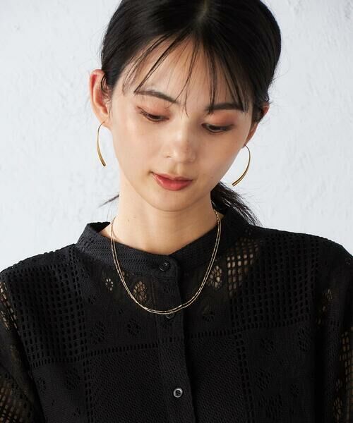 a.v.v / アー・ヴェ・ヴェ ネックレス・ペンダント・チョーカー | ダブルチェーンネックレス（ゴールド）