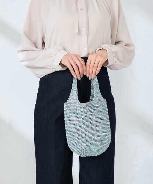 a.v.v / アー・ヴェ・ヴェ ショルダーバッグ | ラメ編みミニバッグ（グリーン）