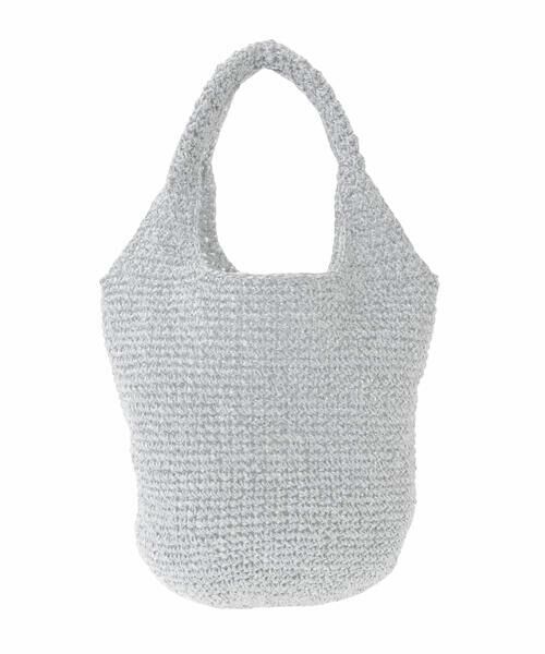 a.v.v / アー・ヴェ・ヴェ ショルダーバッグ | ラメ編みミニバッグ（シルバー）