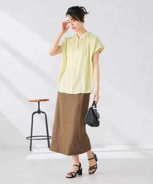 a.v.v / アー・ヴェ・ヴェ シャツ・ブラウス | 【接触冷感/UVカット】サテンギャザーブラウス【吸水速乾/イージーケア】 | 詳細11