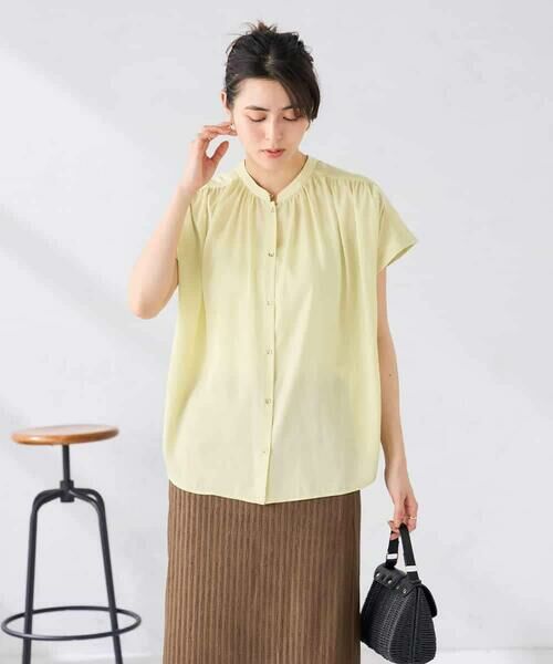 a.v.v / アー・ヴェ・ヴェ シャツ・ブラウス | 【接触冷感/UVカット】サテンギャザーブラウス【吸水速乾/イージーケア】 | 詳細6