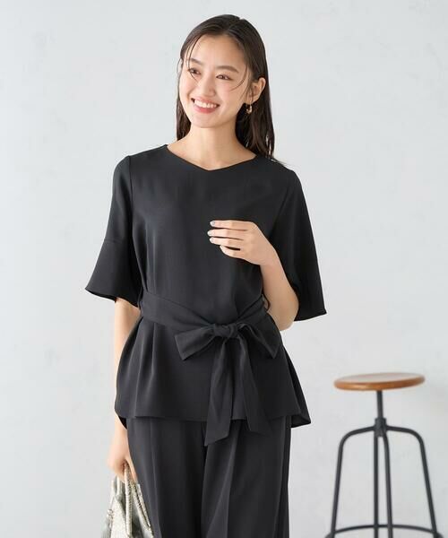 a.v.v / アー・ヴェ・ヴェ シャツ・ブラウス | ［支持率NO.1/接触冷感/速乾/UVカット/イージーケア］浅Vネックブラウス | 詳細1