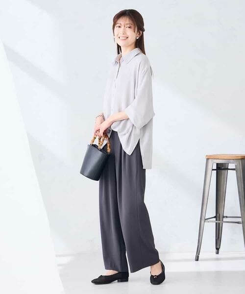 a.v.v / アー・ヴェ・ヴェ シャツ・ブラウス | 【2WAY】楊柳ドルマンシルエットシャツ | 詳細1