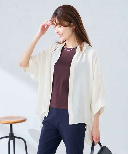 a.v.v / アー・ヴェ・ヴェ シャツ・ブラウス | 【2WAY】楊柳ドルマンシルエットシャツ | 詳細17