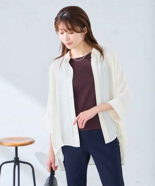 a.v.v / アー・ヴェ・ヴェ シャツ・ブラウス | 【2WAY】楊柳ドルマンシルエットシャツ | 詳細18