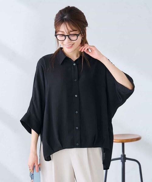 a.v.v / アー・ヴェ・ヴェ シャツ・ブラウス | 【2WAY】楊柳ドルマンシルエットシャツ | 詳細2