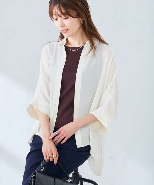 a.v.v / アー・ヴェ・ヴェ シャツ・ブラウス | 【2WAY】楊柳ドルマンシルエットシャツ | 詳細24