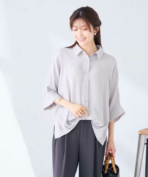 a.v.v / アー・ヴェ・ヴェ シャツ・ブラウス | 【2WAY】楊柳ドルマンシルエットシャツ | 詳細27