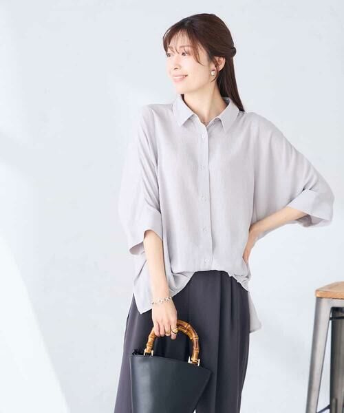 a.v.v / アー・ヴェ・ヴェ シャツ・ブラウス | 【2WAY】楊柳ドルマンシルエットシャツ | 詳細29