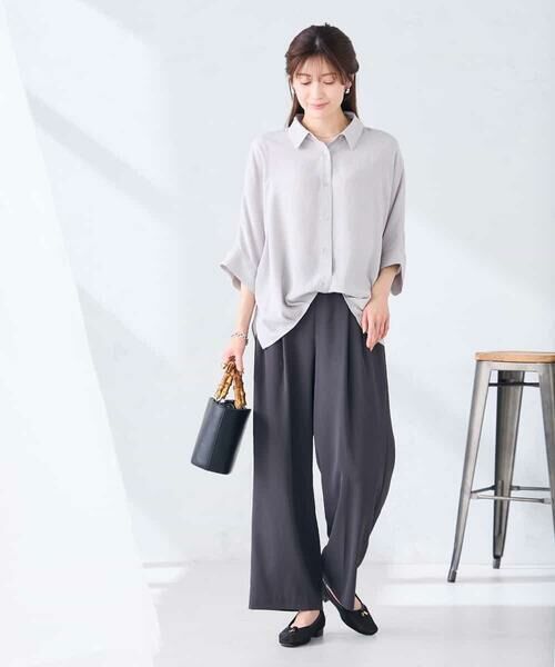 a.v.v / アー・ヴェ・ヴェ シャツ・ブラウス | 【2WAY】楊柳ドルマンシルエットシャツ | 詳細30