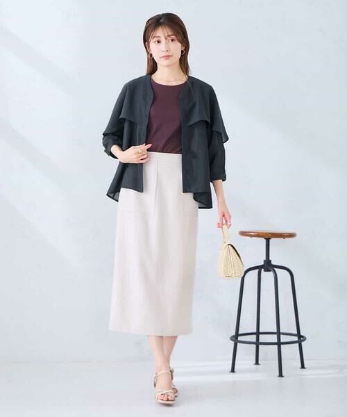 a.v.v / アー・ヴェ・ヴェ シャツ・ブラウス | ケープ風シアーブラウス | 詳細10