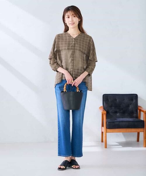 a.v.v / アー・ヴェ・ヴェ シャツ・ブラウス | ケープ風シアーブラウス | 詳細14