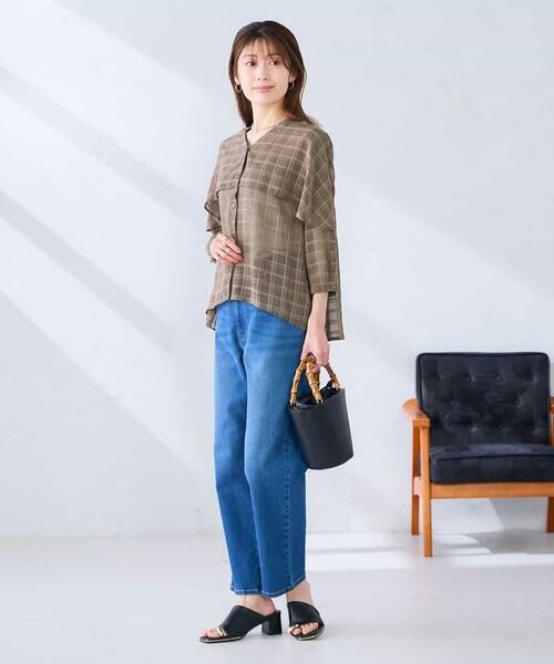 a.v.v / アー・ヴェ・ヴェ シャツ・ブラウス | ケープ風シアーブラウス | 詳細16