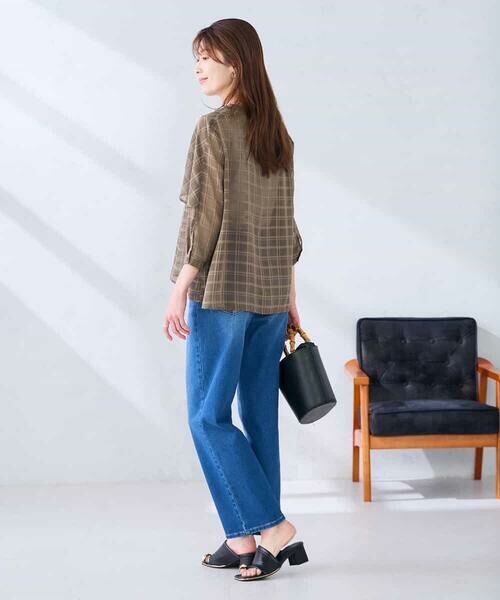 a.v.v / アー・ヴェ・ヴェ シャツ・ブラウス | ケープ風シアーブラウス | 詳細18