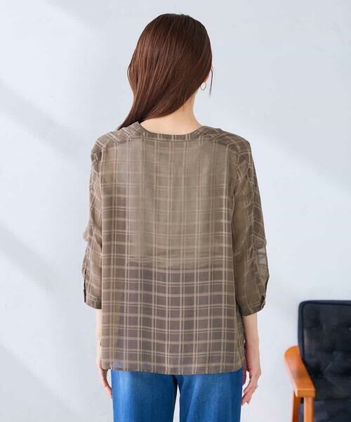 a.v.v / アー・ヴェ・ヴェ シャツ・ブラウス | ケープ風シアーブラウス | 詳細21