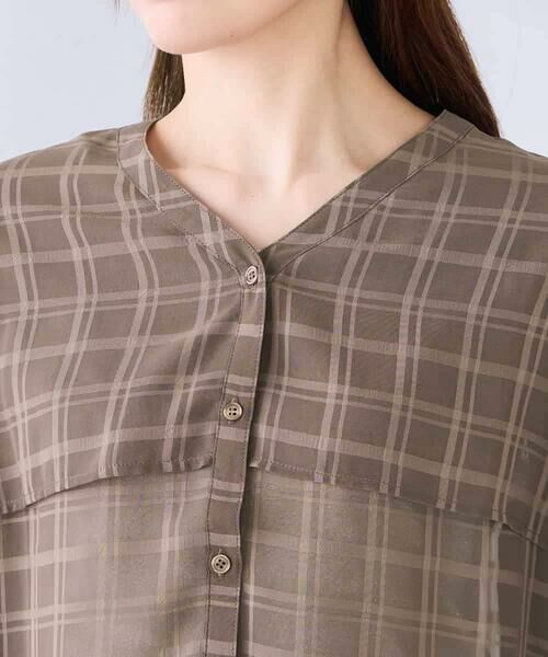 a.v.v / アー・ヴェ・ヴェ シャツ・ブラウス | ケープ風シアーブラウス | 詳細22