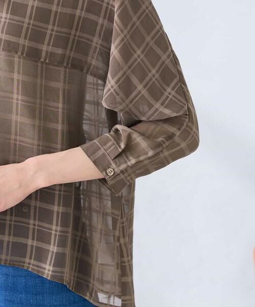 a.v.v / アー・ヴェ・ヴェ シャツ・ブラウス | ケープ風シアーブラウス | 詳細23