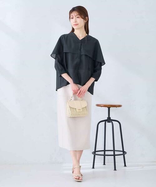 a.v.v / アー・ヴェ・ヴェ シャツ・ブラウス | ケープ風シアーブラウス | 詳細6