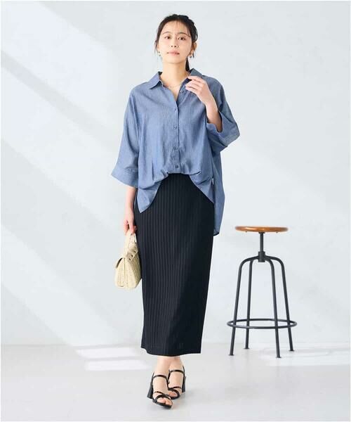 a.v.v / アー・ヴェ・ヴェ シャツ・ブラウス | 【2WAY】シアーデニムドルマンシャツ | 詳細2