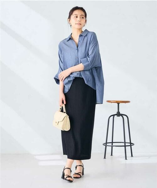 a.v.v / アー・ヴェ・ヴェ シャツ・ブラウス | 【2WAY】シアーデニムドルマンシャツ | 詳細4