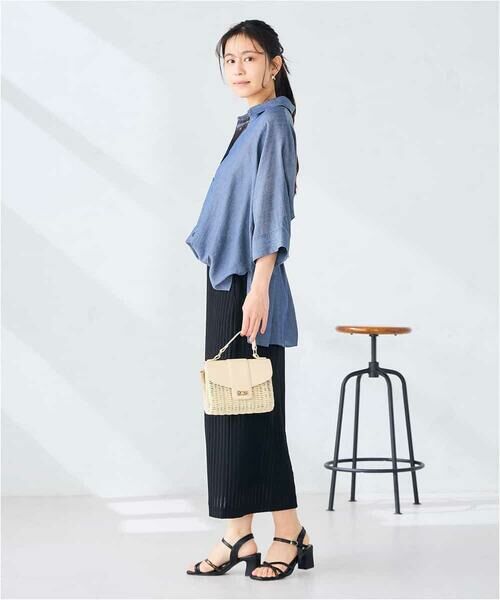 a.v.v / アー・ヴェ・ヴェ シャツ・ブラウス | 【2WAY】シアーデニムドルマンシャツ | 詳細5